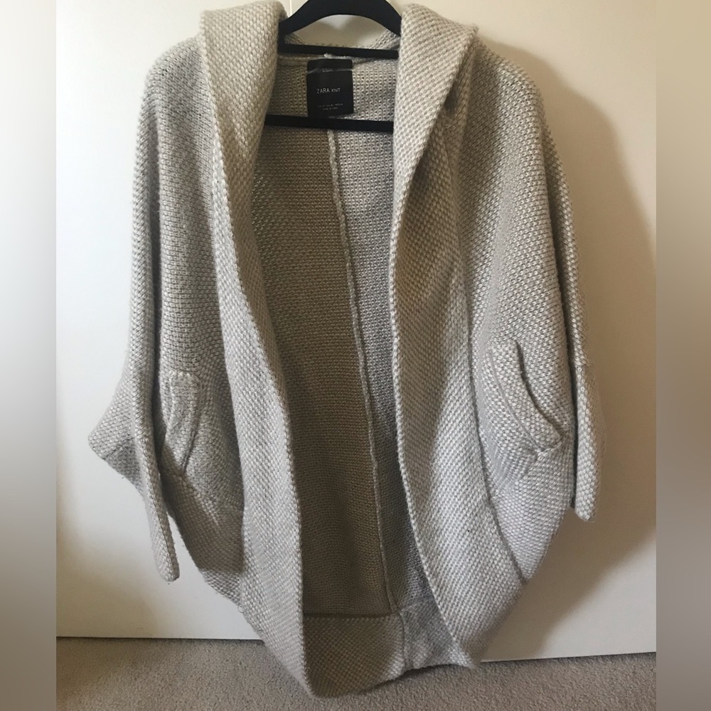 Zara hooded knit cardigan